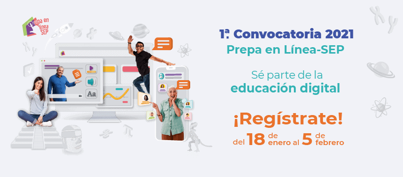 Estudiar en la PREPA EN LÍNEA SEP. CONVOCATORIA 2021.