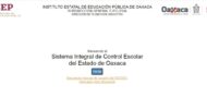Control Escolar SICEEO del Estado de Oaxaca 