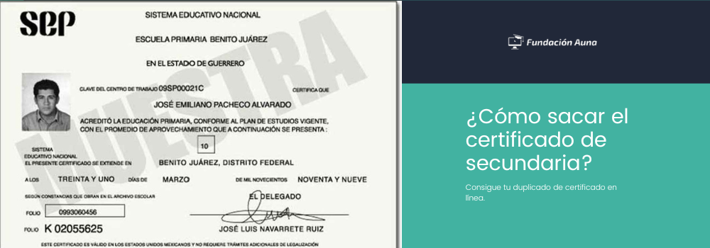 como sacar certificado de secundaria